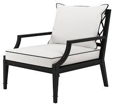 What kind of wood is an arm chair made of? Casa Padrino Luxury Armchair With Cushions Matte Black White 68 5 X 80 X H 79 Cm Armchair Made Of High Quality Durable Aluminum Living Room Furniture Garden Furniture Gastronomy Furniture