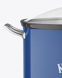 Glossy Cooking Pot Mockup In Object Mockups On Yellow Images Object Mockups