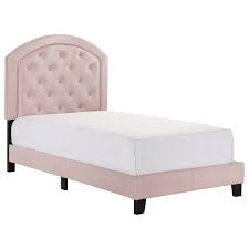 This platform bed anchors your bedroom in an elegant, contemporary style. Crown Mark Gaby Twin Upholstered Platform Bed With Adjustable Headboard Royal Furniture Upholstered Beds