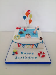 Olympic (graham cracker cookie) flags. Pool Party Swimming Pool Cake Design Novocom Top