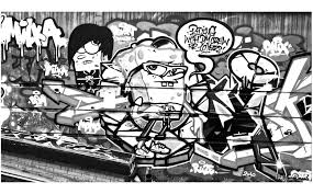 ❤graffiti coloring pages ❤ graffiti (both singular and plural; Spongebob Street Art Street Art Adult Coloring Pages
