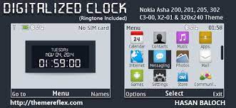 Best software for nokia e63. Digitalized Clock Theme For Nokia C3 00 X2 01 Asha 200 201 205 210 302 320 240 Themereflex