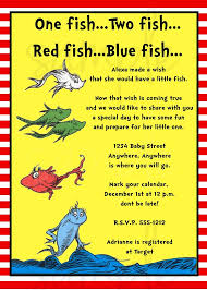 Dr Seuss One Fish Two Fish Baby Shower By Lovelifeinvites On Etsy 12 00 Abuela