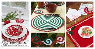 See more ideas about quilted table runners, table runner and placemats, quilted placemat patterns. Christmas Placemat Set Free Crochet Patterns