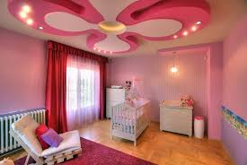 Bedroom Pink Ceiling Decorations With Recessed Lighting Ideas For Kinderzimmereinrichtung Abgehangte Decke Design Babyzimmer Dekor