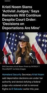Noem defies court order on deportations