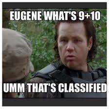 Eugene That S Classified Just For Laughs Laugh The Walking Dead