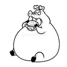 Coloring pages for santa are available below. Fat Pig Eats Fast Food Hamburger Cartoon Illustration Stock Illustration Illustration Of Animal Eats 143008234