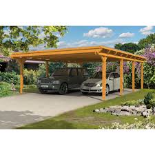 Skan Holz Carport Emsland 613 Cm X 846 Cm Eiche Hell Kaufen Bei Obi