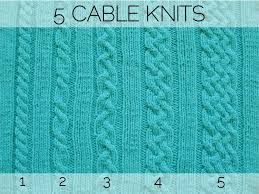 cable stitches knitting instructions