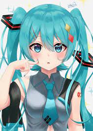 Puzzled Miku Miku Hatsune Chibi Anime Miku Art
