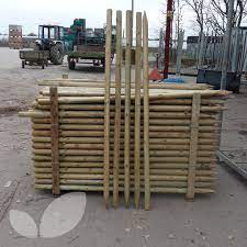 Either option is fine as you only need to support the tree's roots. Tree Stakes Machine Rounded Stakes For Fruit Trees
