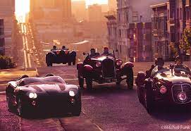 Vintage Cars On California Street At Sunrise San Francisco By Mitchell Funk Mitchellfunk Com San Francisco Bay Area San San Francisco