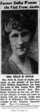 Nellie Mariah “Nelle” McKinsey Doyle (1888-1973)