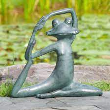 Yoga frog, meditating frog, meditation decor, frog decor, frog statue, garden decor. San Pacific International Relaxed Yoga Frog Garden Sculpture In 2020 Sculpture Garden Sculpture Decorative Sculpture