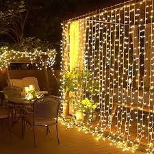 Amazon Com Jmexsuss Remote Control Curtain Lights Plug In 300 Led Window Curtain String Light For Wedding Party Backdrop Home Garden Bedroom Outdoor Indoor Wall Hanging Warm White Home Improvement