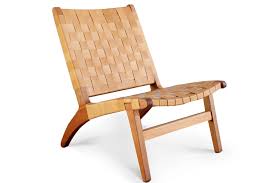 Masaya Woven Lounge Chair Leather Straps In 2020 Leather Lounge Chair Modern Armless Lounge Chair Lounge Chair Design