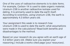 Because each style has its own formatting nuances that evolve over time and not all information is available for every reference entry or article, encyclopedia. Solved One Of The Uses Of Radioactive Elements Is To Date Chegg Com