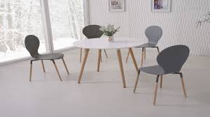 Shop for kitchen tables chairs white online at target. White Dining Table And 4 Grey Chairs Homegenies