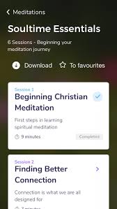 Here is a description found on the app store and google play for soultime christian meditation, with 4.8 stars at 1.9k ratings: Christian Meditation With Soultime App Shelemah
