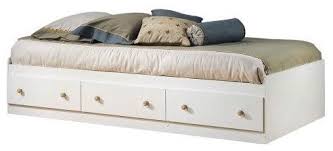 Platform beds with storage are designed in such a way that they blend very well in bedrooms and other living spaces in the modern and. Twin White Wood Platform Bed Daybed With Storage Drawers Contemporary Daybeds By Hilton Furnitures Tcdbw51981 Houzz