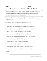 Are And Our Commonly Confused Words Worksheets Commonly Confused Words Word Usage Confusing Words