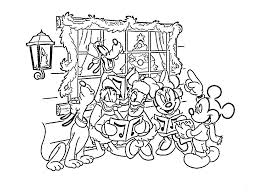 Mickeys Gang Singing Christmas Carols Coloring Sheet Disney Coloring Pages Free Disney Coloring Pages Mickey Mouse Coloring Pages
