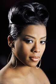 Colour Revamped Keyshia Cole African Women Hair French Roll Hairstyle Black Prom Hairstyles