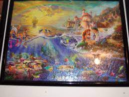 This disney classic image of little mermaid will provide hours of fun. My Framed Thomas Kinkade Little Mermaid Puzzle 750 Pc Painting Thomas Kinkade Art
