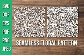 Download Seamless Floral Pattern Svg Western Tooled Leather Cut File 1154452 Cut Files Design Bundles