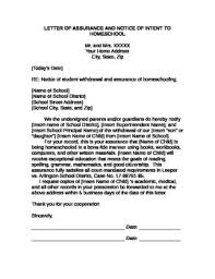 Letter Of Intent Homeschooling Shouldirefinancemyhome