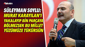 Süleyman soylu, 1 eylül 2016 tarihinden itibaren türkiye cumhuriyeti i̇çişleri bakanı olarak görev yapmaktadır. Suleyman Soylu Murat Karayilan I Yakalayip Bin Parcaya Bolmezsek Bu Millet Yuzumuze Tukursun Youtube