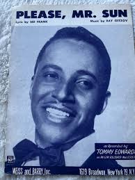 Vintage sheet music Please Mr Sun Johnnie Ray Sid frank Ray Getzov TOMMY  EDWARDS