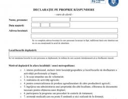 Document Modelul Declarației Pe Propria Răspundere Pentru Părăsirea Localității Putem Ieși Din Localitate Doar Pentru Anumite Situații Hotnews Mobile