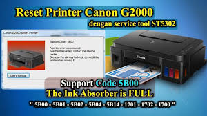 Maybe you would like to learn more about one of these? Cara Reset Printer Canon G2000 Support Code 5b00 Dengan Service Tool St5302 Work Semua G Series Youtube