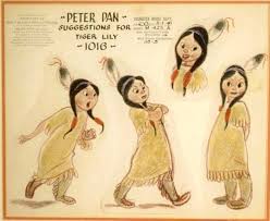 Studio Model Sheet Of Tiger Lily From Peter Pan Tiger Lilly Peter Pan Tiger Lily Disney Concept Art