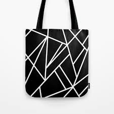 Black And White Bag Images Classic Black White Geo 1 Geometric Decor Art Society6 Tote Bag By Anitabellajantz Society6 Classic Black White Bags Classic Black