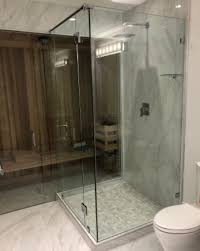 Standard neo angle shower bases are available individually and also as a kit with our onyx wall panels. Frameless Shower Doors Vancouver Glass Railings West Vancouver