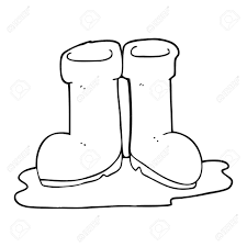 freehand dessinee bande bottes noires et blanches wellington en flaque d eau clip art libres de droits vecteurs illustration image 53285785 comment faire un coloriage roche pour animaux compagnie