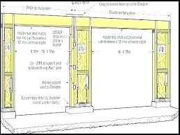 garage door header size chart best picture of chart