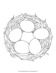 Our fall tree coloring page is a colorful way to teach children about the change of seasons. Eggs In A Nest Coloring Page Free Printable Pdf From Primarygames