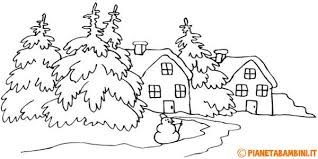 21 Disegni Di Paesaggi Invernali Da Colorare Disegni Di Paesaggi Colori Di Natale Paesaggi