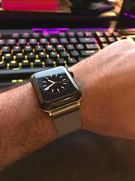 Off brand apple watch band. Platinum Brand Mesh Band Not Too Bad For A Knock Off Milanese Loop Plus I Got An Employee Discount On It Applewatch