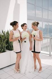 Black And White Attire Wedding Modern Black White Destination Wedding In Miami Vintage Glam Wedding Blush Bridesmaid Dresses Bride