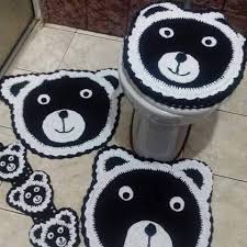 Panda Jogos De Banheiro Croche Banheiro De Coruja Esteira De Croche