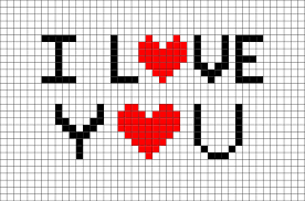I Love You Pixel Art Graph Paper Drawings Pixel Art Graph Paper Art