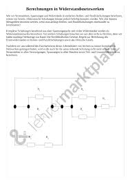 Ohm Und Kirchhoff Berechnungen In Widerstandsnetzwerken Knotenregel Maschenregel Elektrizitat Unterrichtsmaterial Im Fach Physik Physik Lehrmaterial Stationenlernen