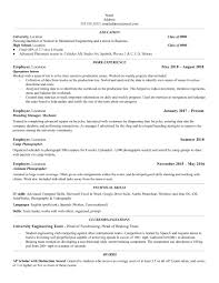 A basic template for writing an internship resume. University Student Internship Resume Resumes
