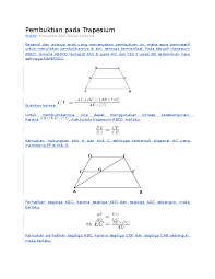 Contoh Soal Kesebangunan Dan Kekongruenan Pada Trapesium Berbagi Contoh Soal