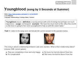 I'm a big fan of coloring pages as a mom & as a kid at heart! Song Worksheet Youngblood By 5 Seconds Of Summer
